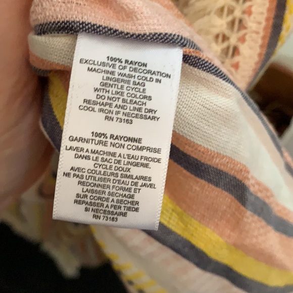 Striped cotton fringe poncho from Bloomingdales - Picture 7 of 7